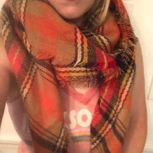 $5 SALE Plaid Blanket Scarf